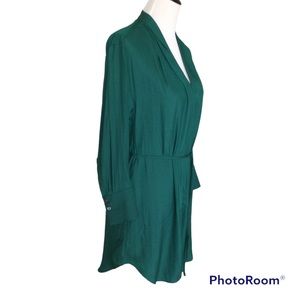 New Banana Republic Green Dress With Fabric Belt Pockets New With Tags XSP